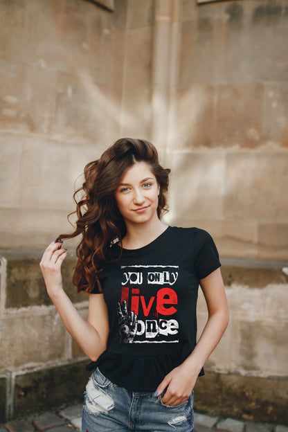 Women's "You Only Lived Once" Classic Crew T-Shirt