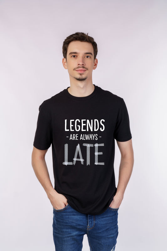 Men's "Legends Are Always Late" Attitude Male Classic Crew T-Shirt