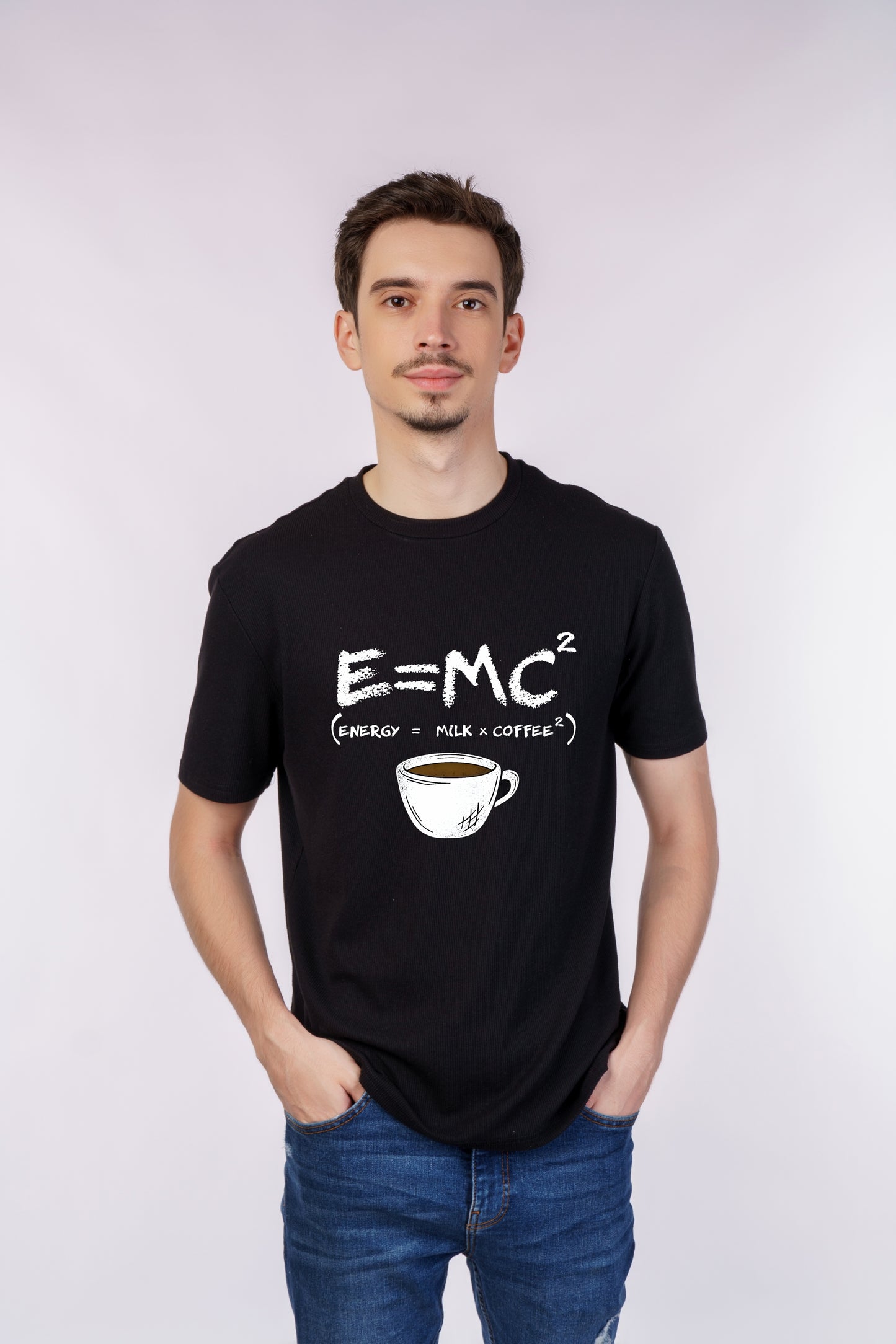 Men's "E=mc1/2" Engeenering Male Classic Crew T-Shirt